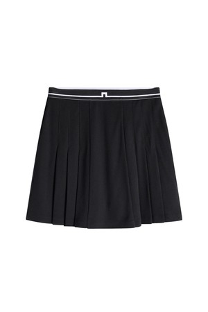 제이린드버그 SS26 여성 할로우 골프 스커트 블랙 GWSD14580