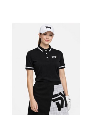PXG 여성 에센셜 골프 반팔티셔츠 블랙 CW-WE23ATP1