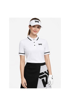 PXG 여성 에센셜 골프 반팔티셔츠 화이트 CW-WE23ATP1