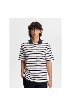제이린드버그 SH26 남성 TROND 스트라이프 반팔 네이비 POLO BMJT16641-6855