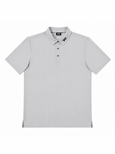 PXG SS26 남성 애슬레틱 핏 시그니처 골프 폴로 그레이 MD23ATP1-01GRA-a