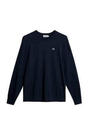 제이린드버그 FW26 남성 헨리 니트 골프 스웨터 JL 네이비 GMKW16703-6855