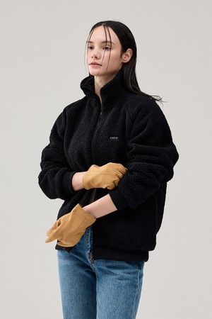 (W)REVERSIBLE FLEECE JACKET_BLACK-a