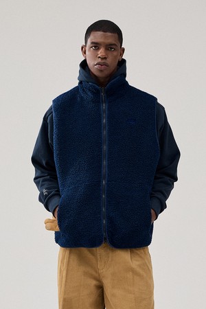 REVERSIBLE FLEECE VEST_NAVY-a