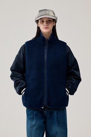 (W)REVERSIBLE FLEECE VEST_NAVY-a