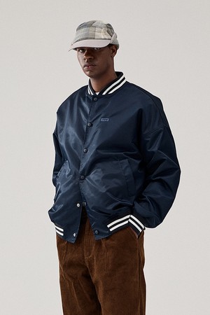 BASIC STADIUM JACKET_NAVY-a