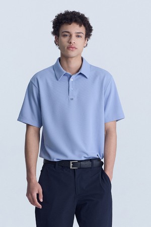 AIR WAFFLE POLO_BLUE-a