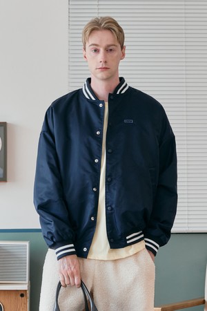BASIC STADIUM JACKET_NAVY-a