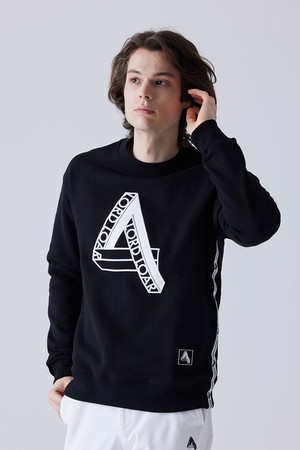 남성 맨투맨 티셔츠-BLACK_BLACK-a