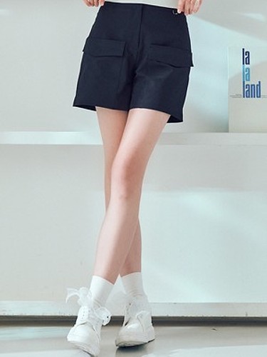 NEW 카고 포켓 숏팬츠 BLACK-a