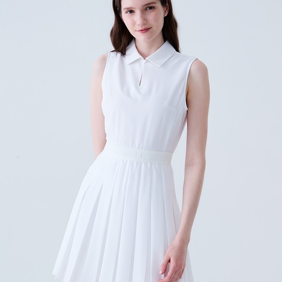 프린세스 플리츠 나시 원피스 WHITE