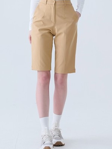 엘라스틱 버뮤다 5부 숏팬츠 BEIGE-a