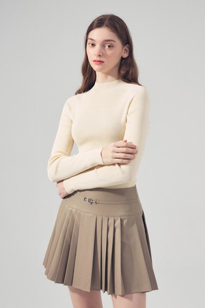 홀가먼트 모크넥 니트 BEIGE