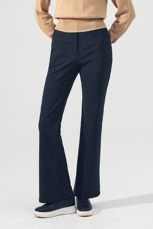 엘라스틱 본딩 부츠컷 슬랙스 BLACK