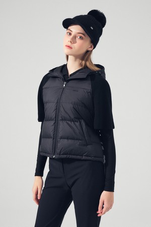 니트 하이브리드 다운 점퍼 BLACK_BLACK-a