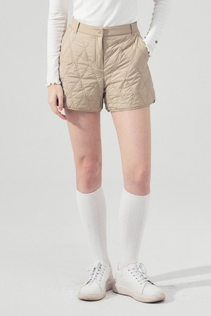 네오 다이아 퀼팅 숏팬츠 BEIGE