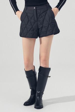 네오 다이아 퀼팅 숏팬츠 BLACK