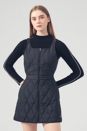 네오 다이아 퀼팅 원피스 BLACK