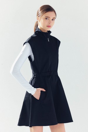 메모리 집업 원피스 BLACK