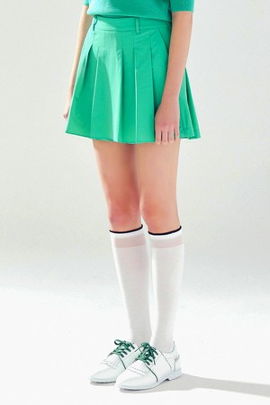 A라인 플리츠 숏팬츠 GREEN_GREEN-a