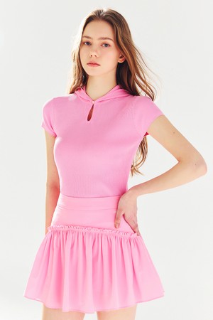 골지 후드 니트 PINK_PINK-a