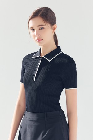 스캘럽 골지 카라 니트 BLACK_BLACK-a