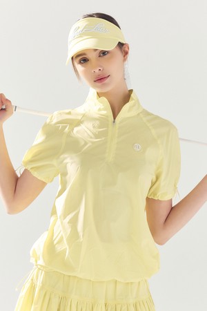 초경량 하이넥 반집업 아노락 YELLOW