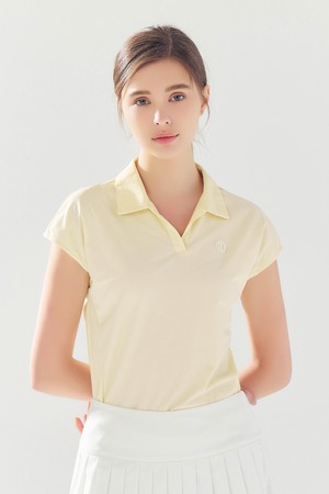 캡소매 카라 반팔 티셔츠 YELLOW