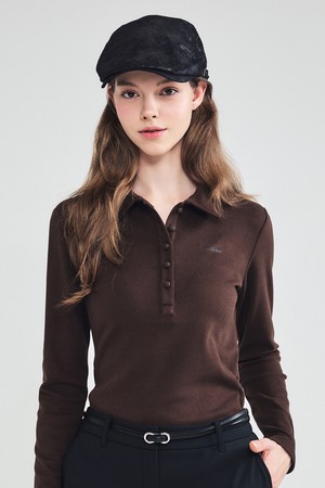 소프트 카라 긴팔 티셔츠 BROWN
