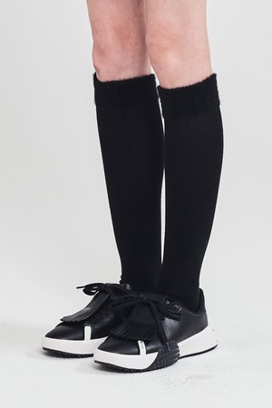 FAUX 퍼 니삭스 BLACK_BLACK-a