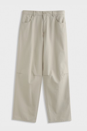 Dart Point Cotton Pants Cream