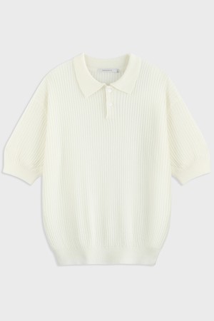 Puff Sleeve Half Knit Ecru