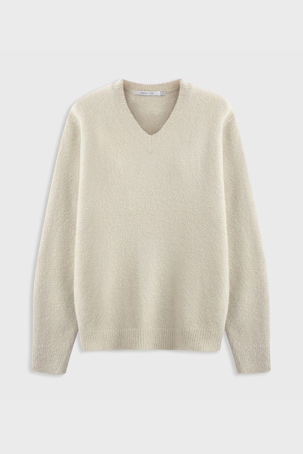 ASHOUR - 스웨터 - Boucle V Neck Knit Beige