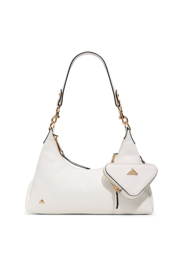 엠티엘72퍼스 숄더 백 - 화이트 ADD1H053HZ100는 여성스러운 스타일을 완성하는 미디엄 사이즈 숄더백입니다. 부드러운 합성가죽 소재에 깔끔한 무지 디자인으로, 클래식, 미니멀, 시크 스타일을 연출하기 좋습니다. 가방 전면에 체인 장식이 더해져 세련된 포인트를 주며, 데이트룩, 모임룩, 소개팅룩 등 다양한 TPO에 활용할 수 있습니다. 지퍼형 잠금 방식과 미니 파우치가 포함되어 실용성까지 갖춘 아이템입니다. 사각형 디자인으로 어떤 스타일에도 잘 어울립니다.
