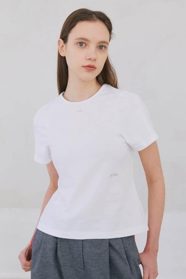 POEV - 반소매 티셔츠 - Poev Arched T-Shirt - White