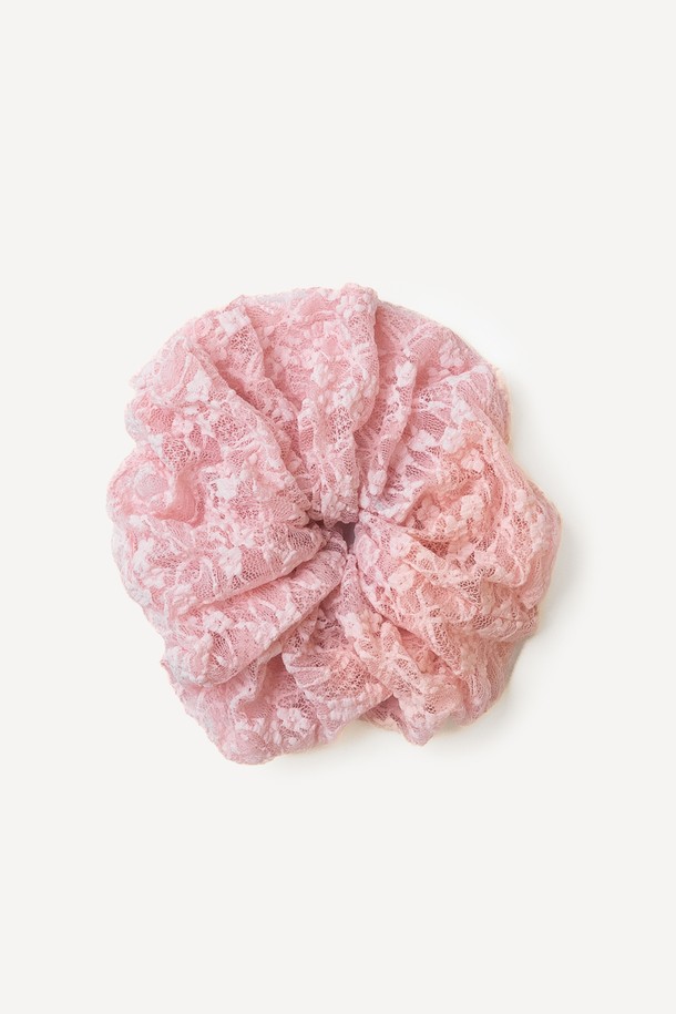 POEV - 헤어 ACC - Lace Big Scrunchie - Pink