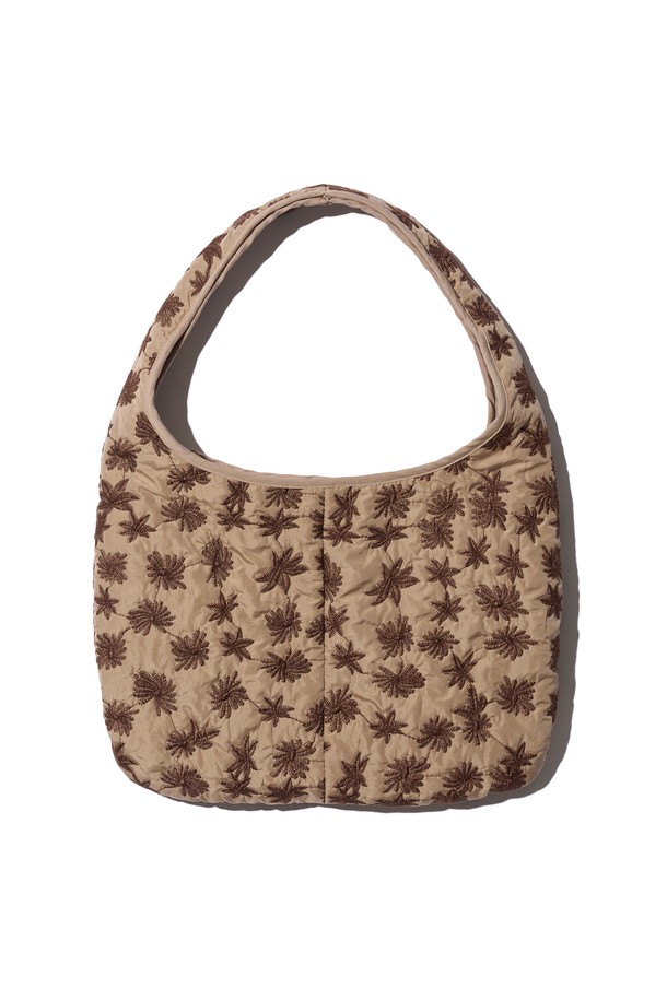 POEV - 숄더백 - Broderie Padded Day Bag - Brown