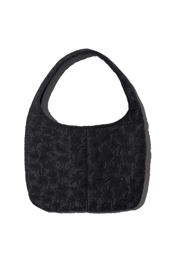 POEV - 숄더백 - Broderie Padded Day Bag - Black