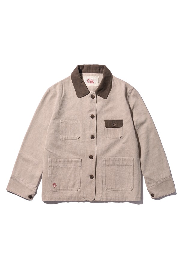 POEV - 자켓 - Round Pocket Work Jacket - Beige