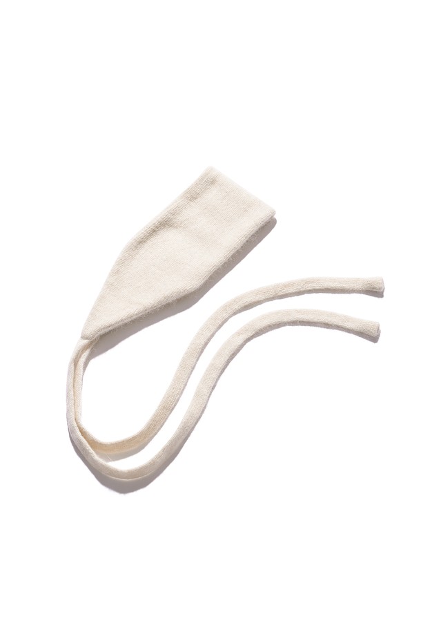 poev - 헤어 ACC - Two-way Knitted Hair Band - Cream