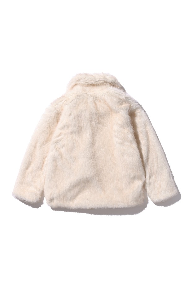 POEV - 코트 - Vintage Two-tone Fur Jacket - Ivory