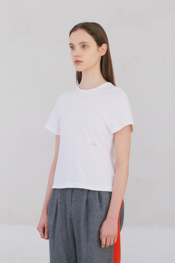 POEV - 반소매 티셔츠 - Poev Arched T-Shirt - White