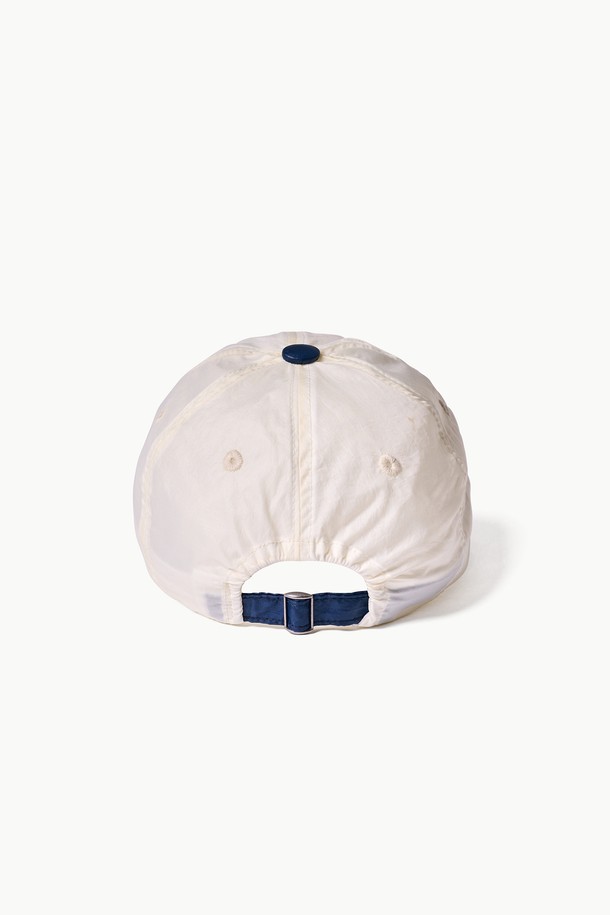 POEV - 모자 - Flower Shirring Ball Cap - White/Navy