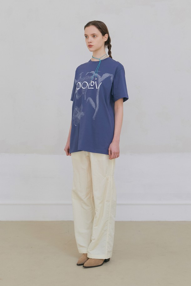 POEV - 트레이닝 팬츠/조거 - Shirring Nylon Straight Pants - Lemon