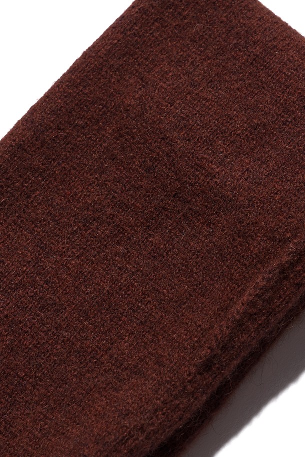 POEV - 헤어 ACC - Two-way Knitted Hair Band - Brown