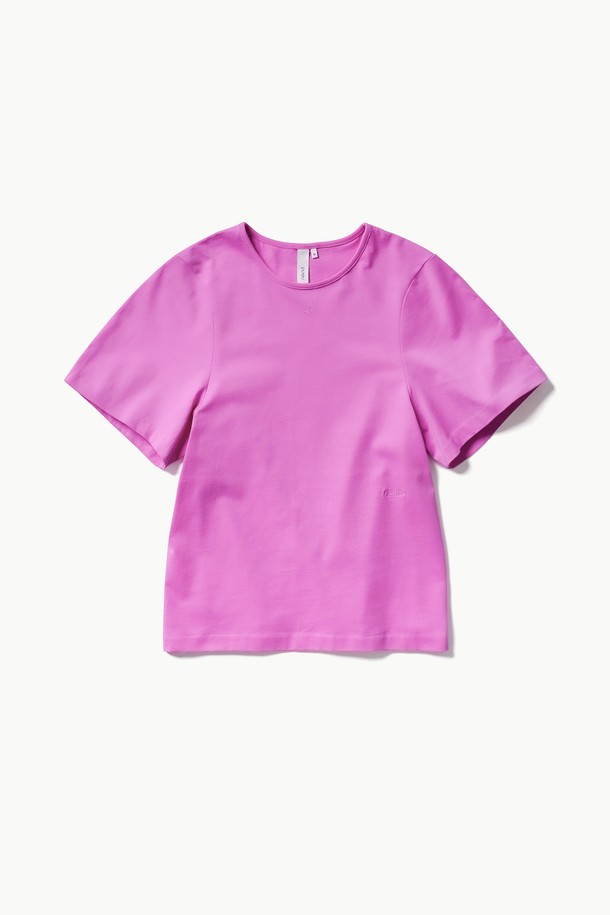 POEV - 반소매 티셔츠 - Poev Arched T-Shirt - Purple Pink