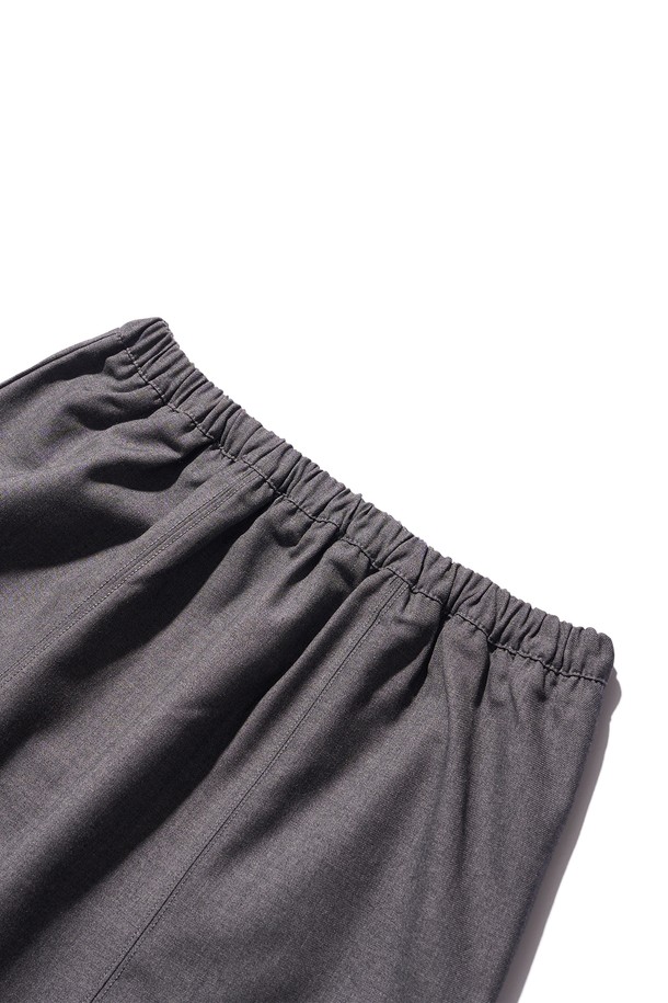 POEV - 미디스커트 - Solid Frill Skirt - Grey