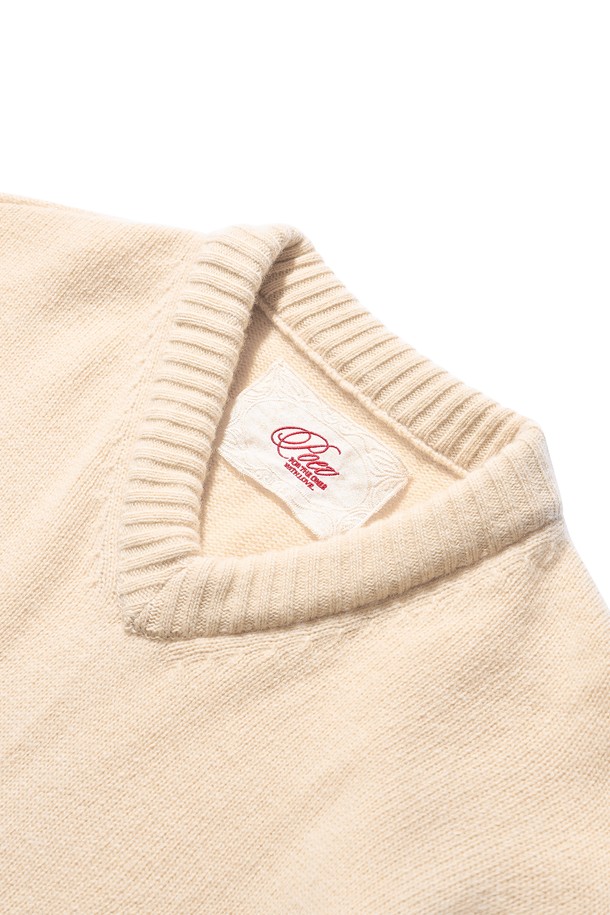 POEV - 스웨터 - 90’s V-neck Cashmere Knit - Butter