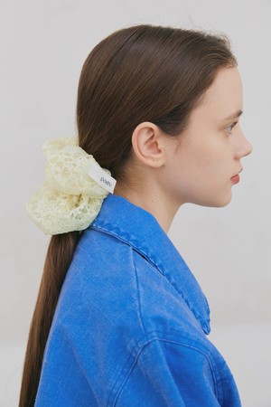 Lace Big Scrunchie - Yellow