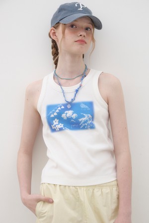 Wildflower Tank Top - White